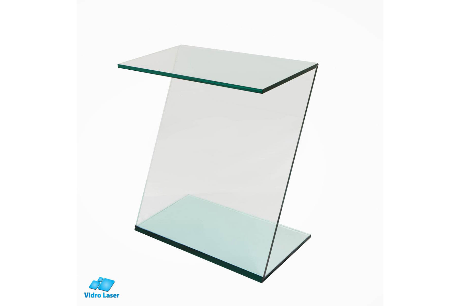 mesa de vidro para porsche em formato de z