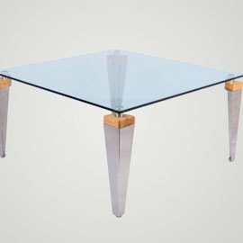 mesa jantar vidro pes inox